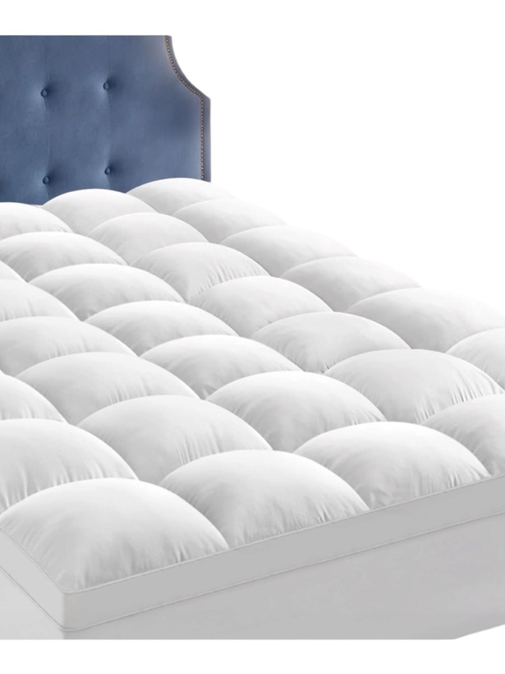 ELEMUSE Queen Mattress Topper, Extra Thick Pillow Top Mattress Pad Cover 60 x 80